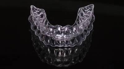 Tray of clear aligners at Invisalign dentist in Rockville