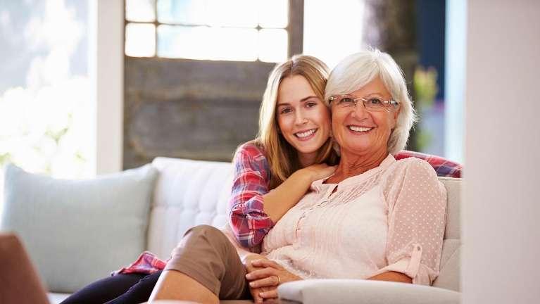 Mother and daughter smiling at dentist near me Rockville